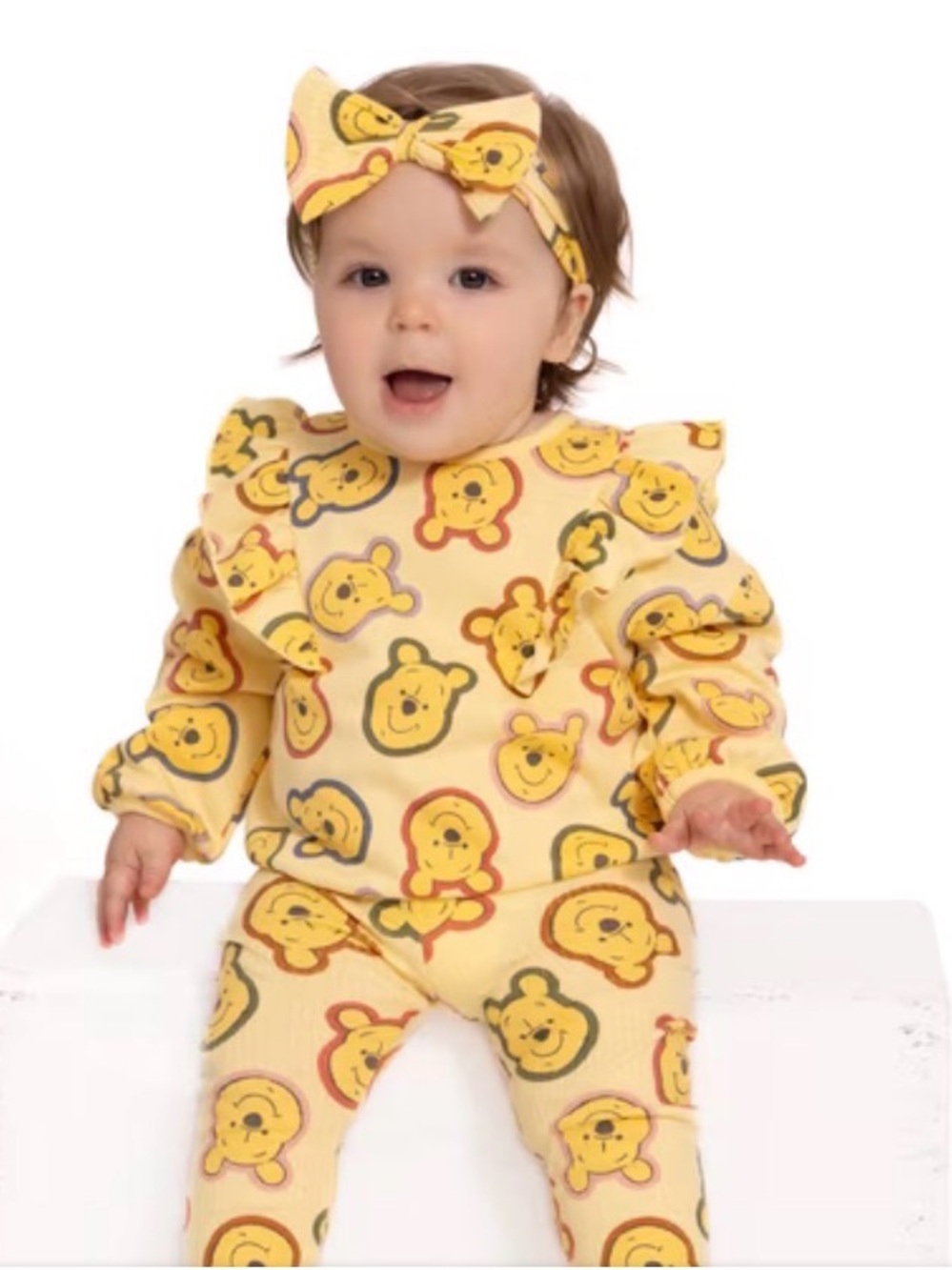 NWT Disney Baby Winnie the Pooh Ruffle Long Sleeve Top Only 18M